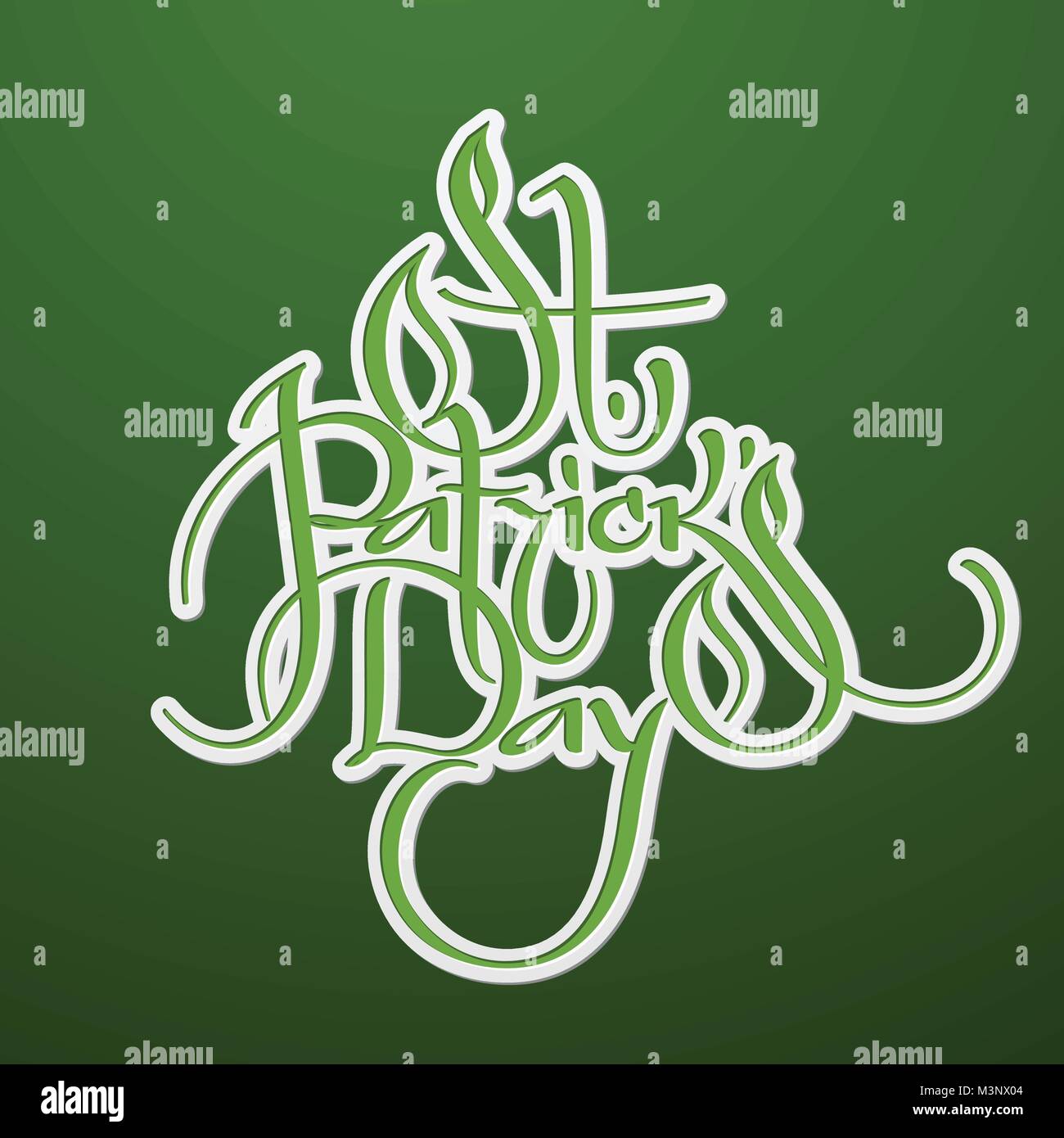 San Patrizio giorno saluto lettering elemento di design. Illustrazione Vettoriale Illustrazione Vettoriale