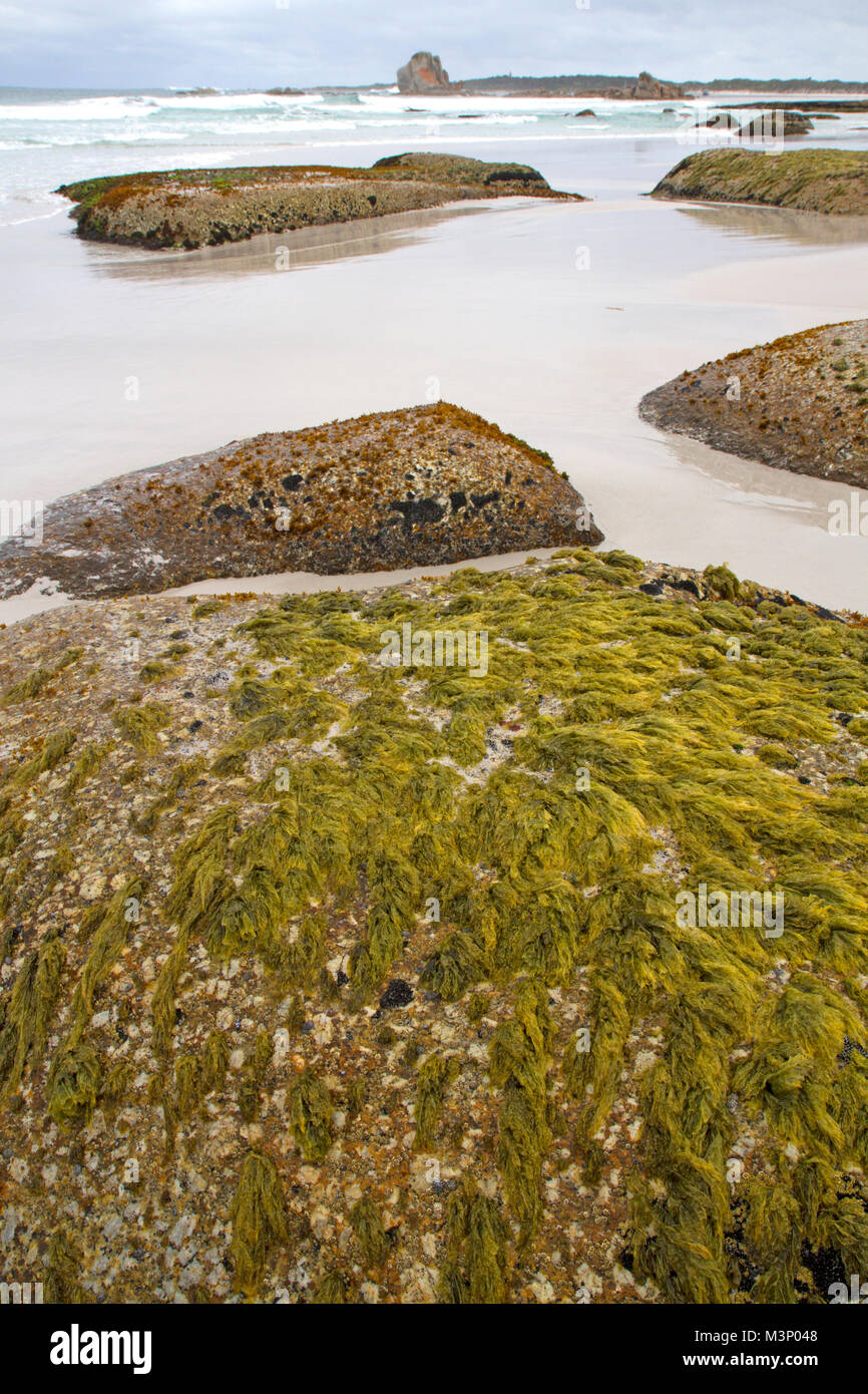 Baia di incendi costa Foto Stock