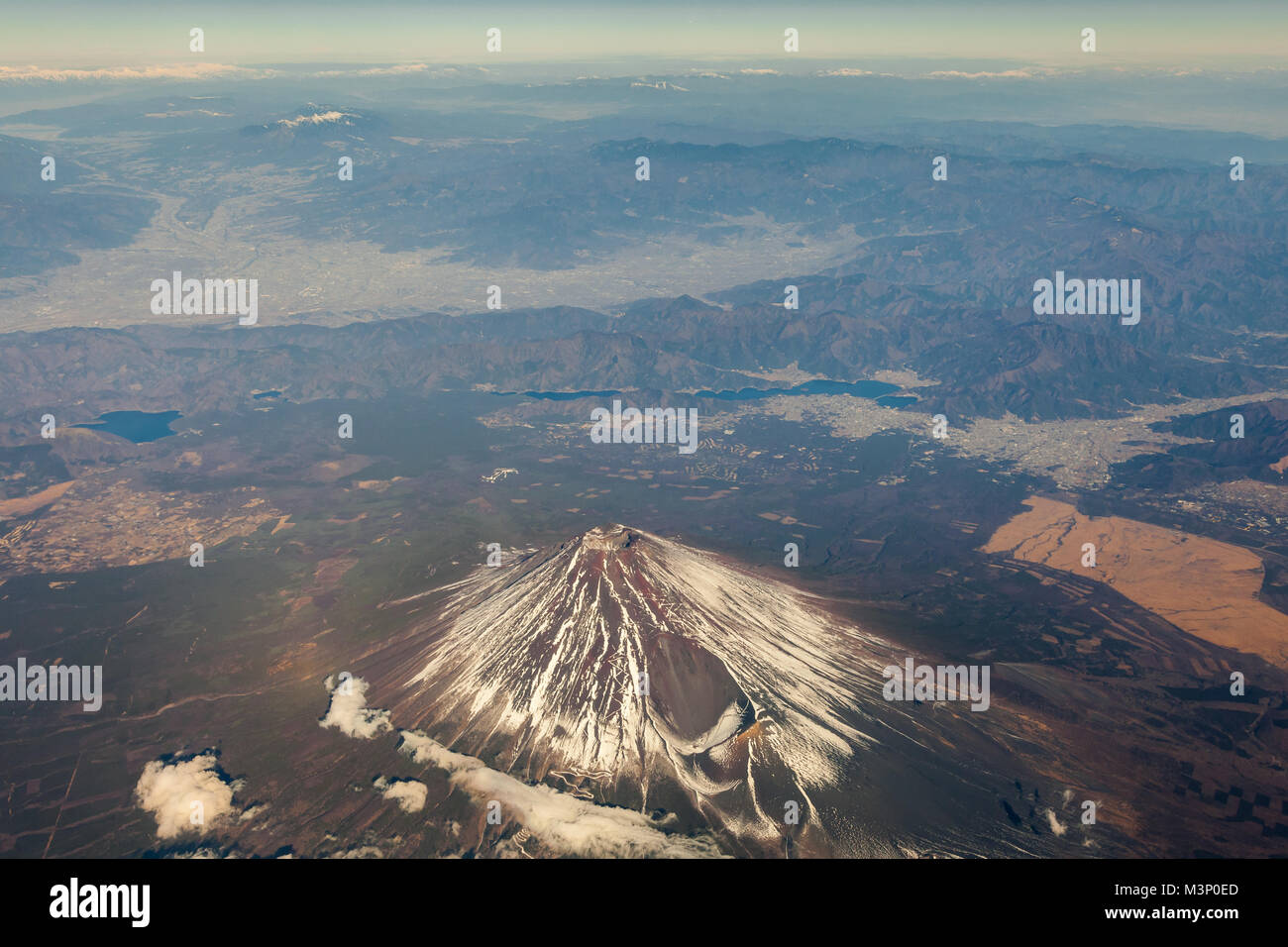 Monte Fuji. Dall'alto. Yamanashi, Giappone. Foto Stock