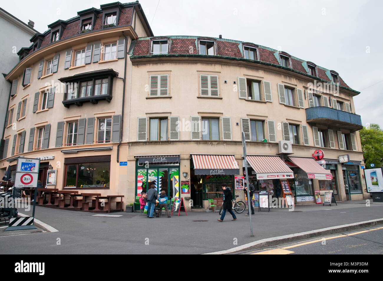 Semi-round home del progetto originale, Losanna, Svizzera Foto Stock