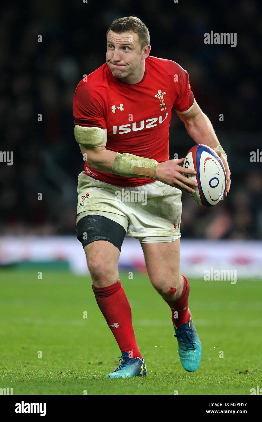 HADLEIGH PARKES GALLES & SCARLETS INGHILTERRA E GALLES, NAT WEST 6 nazioni Twickenham, Londra, Inghilterra 10 febbraio 2018 DIE19708 Foto Stock