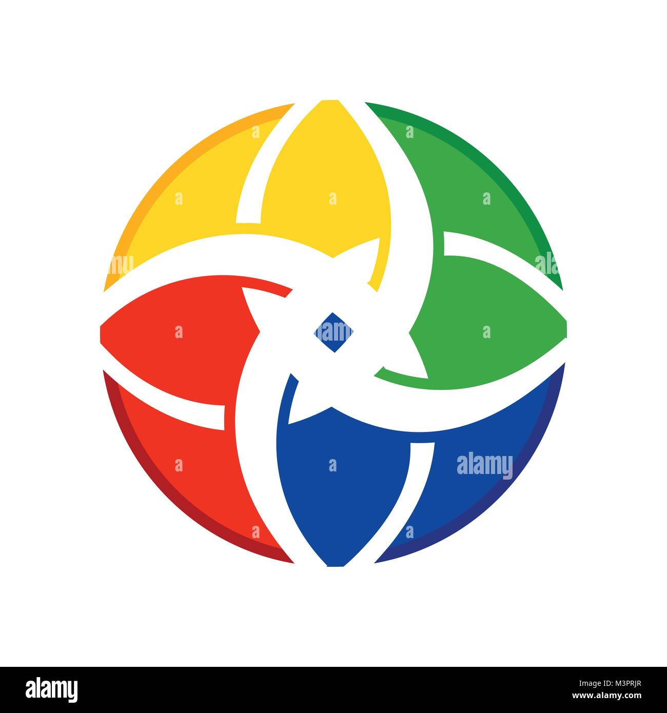 Armonia di fiori di simbolo di diversità Vector Graphic Logo Design Illustrazione Vettoriale