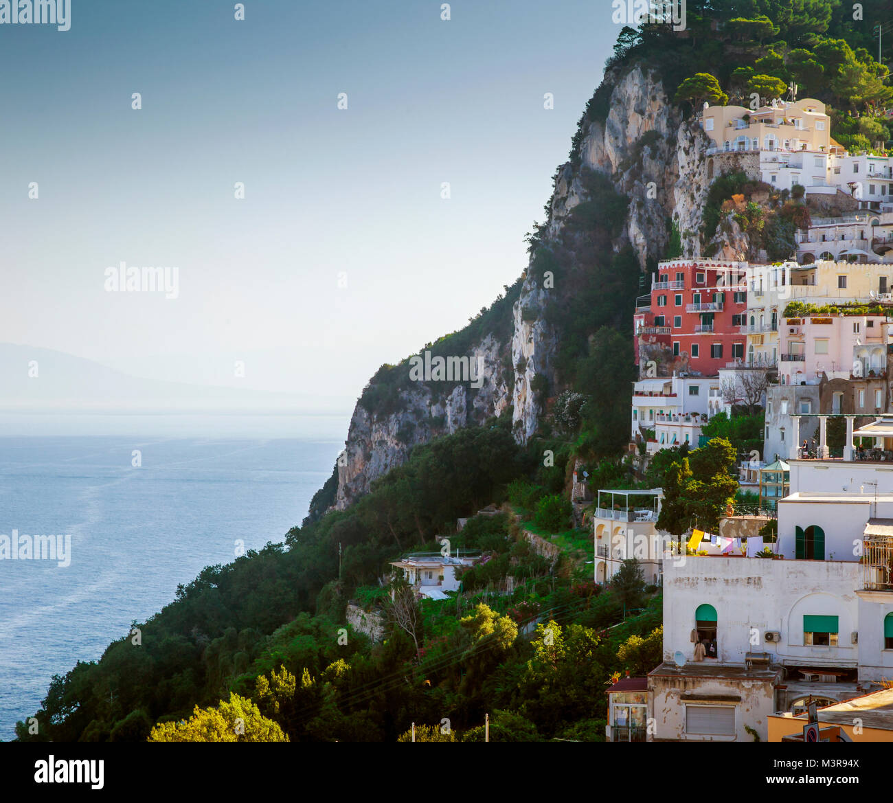 Capri città sull isola di Capri in Campania, Italia Foto Stock