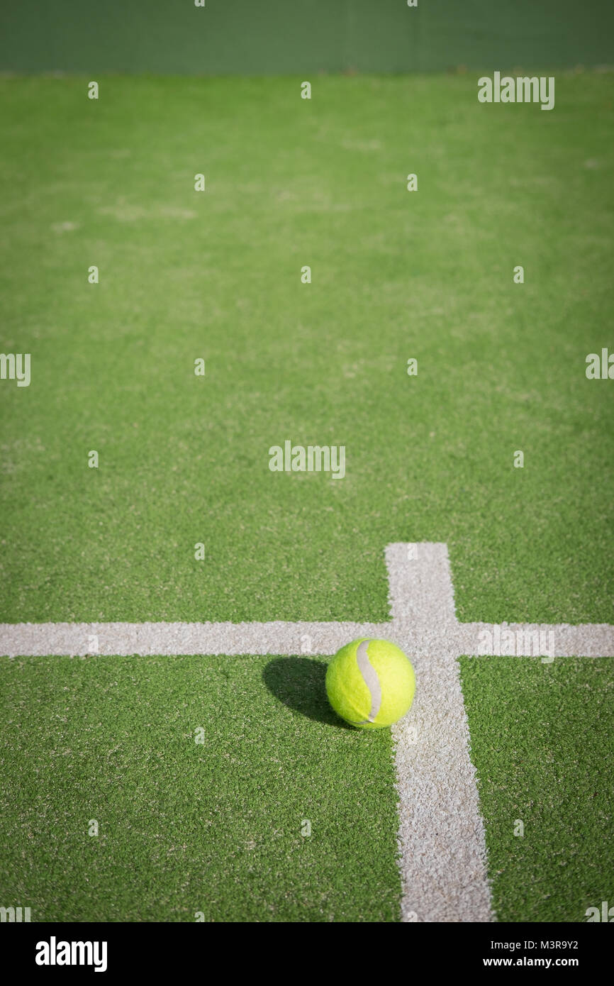 Campo da paddle tennis e sfera Foto Stock