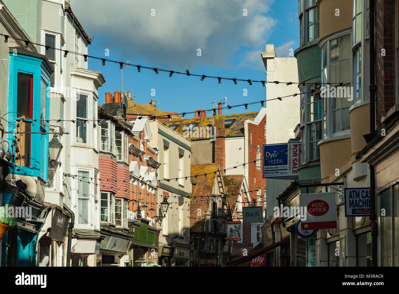 Hastings old town, East Sussex, Inghilterra. Foto Stock