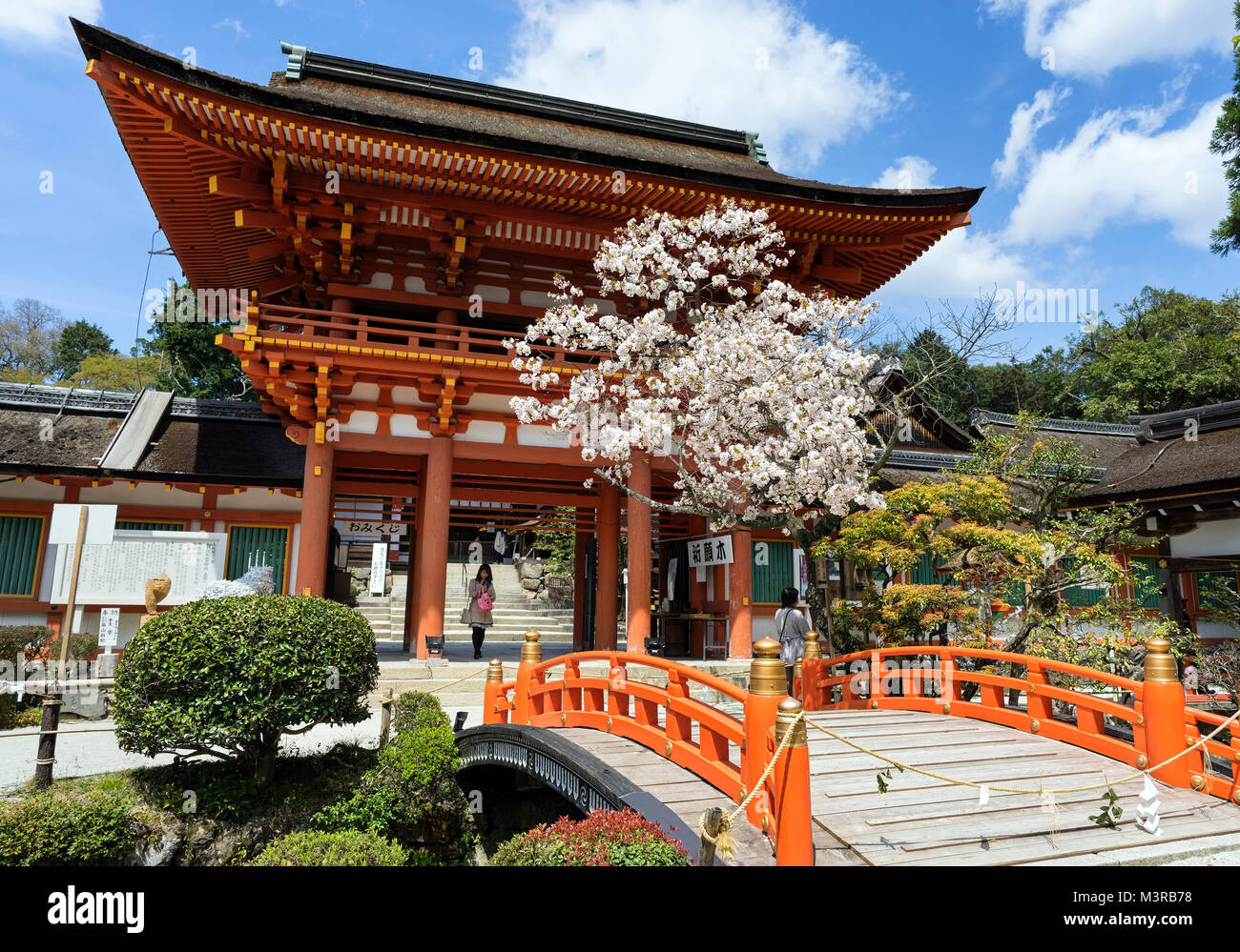 Giappone, isola di Honshu, Kansai, Kyoto, Kamigamo jinja santuario. Foto Stock