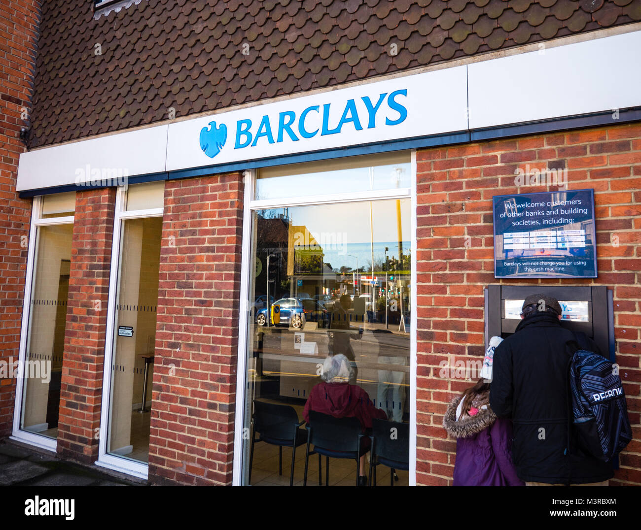 Barclays Bank segno, Barclays Bank, Caversham Reading, Berkshire, Inghilterra. Foto Stock
