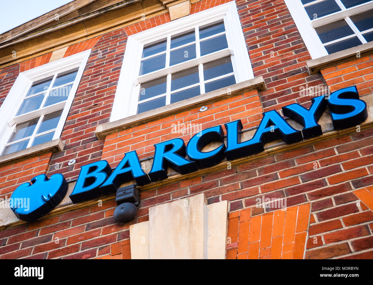 Barclays Bank segno, Barclays Bank, Caversham Reading, Berkshire, Inghilterra. Foto Stock