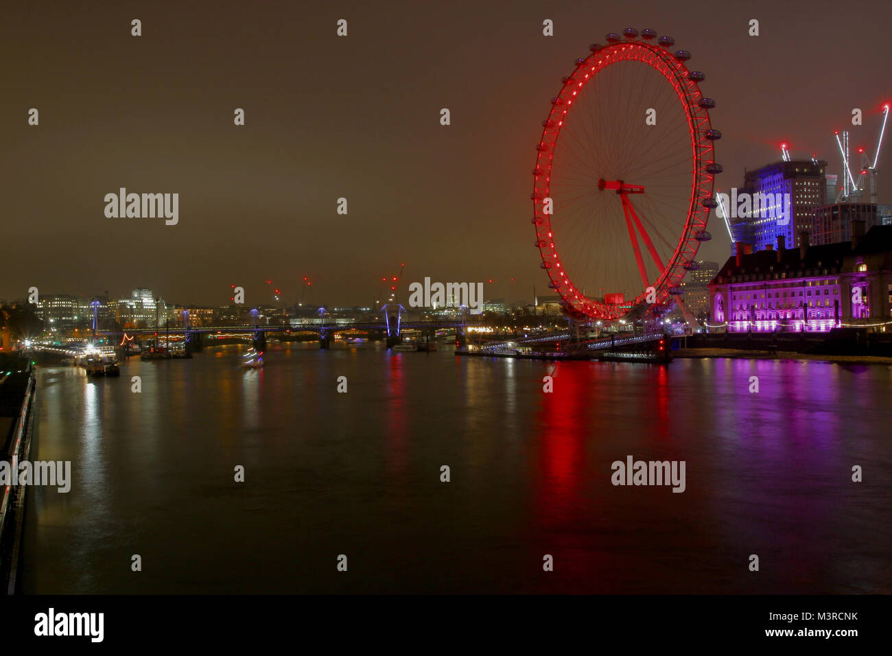 Mitica London Eye di Londra - Inghilterra Foto Stock