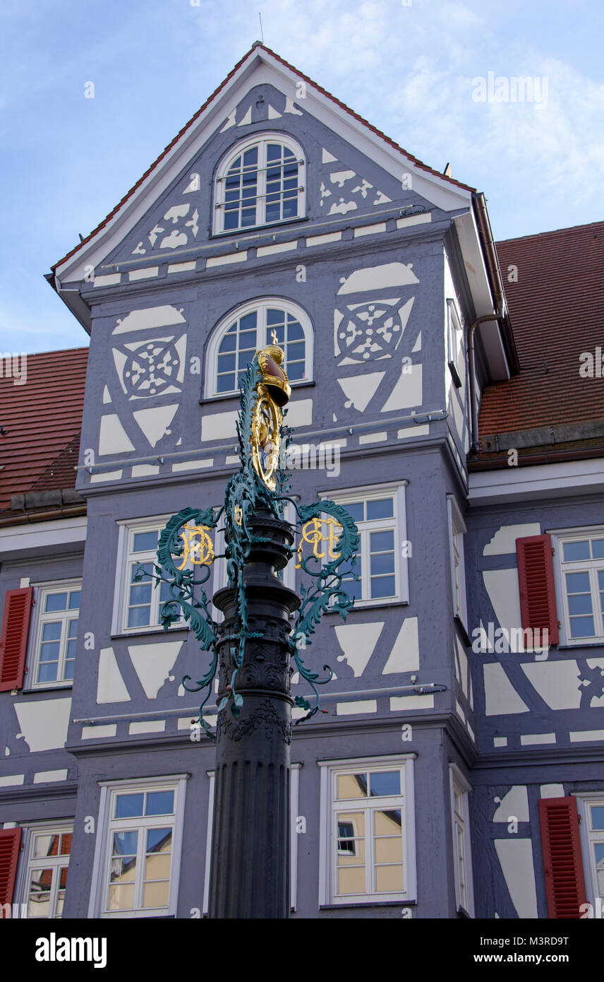 Riegersches Haus, Nürtingen, Baden-Württemberg, Deutschland, Europa Foto Stock