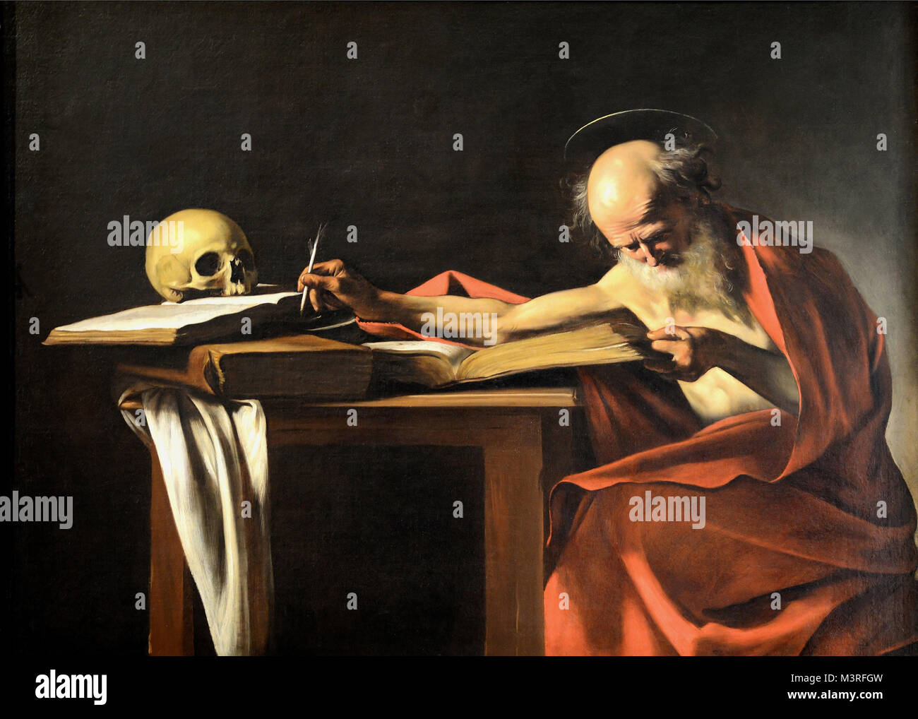 Caravaggio, san Girolamo, 1605-1606, Foto Stock