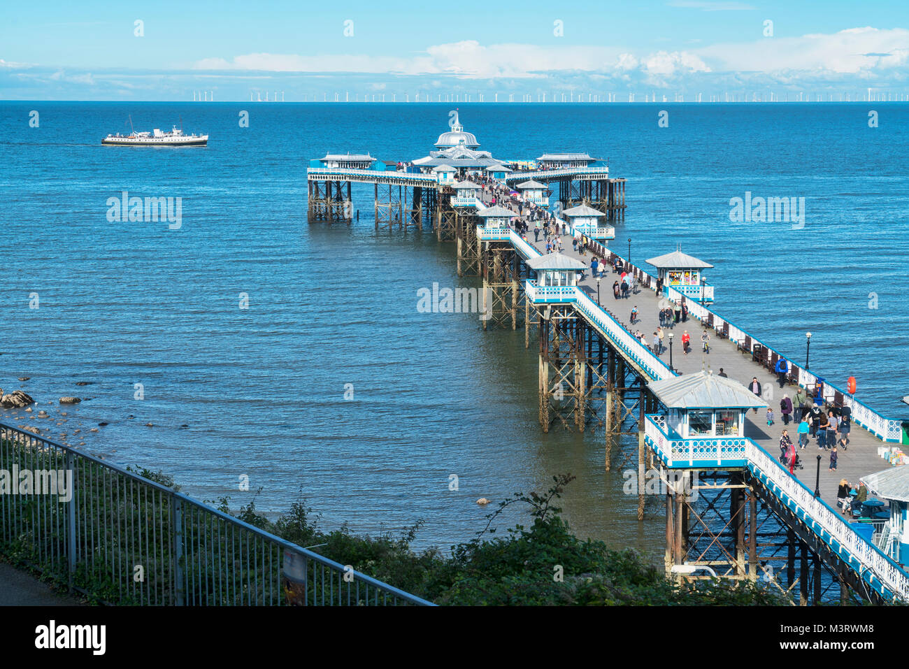 LLandudno Pier, il lungomare, il Galles del Nord, Regno Unito Foto Stock