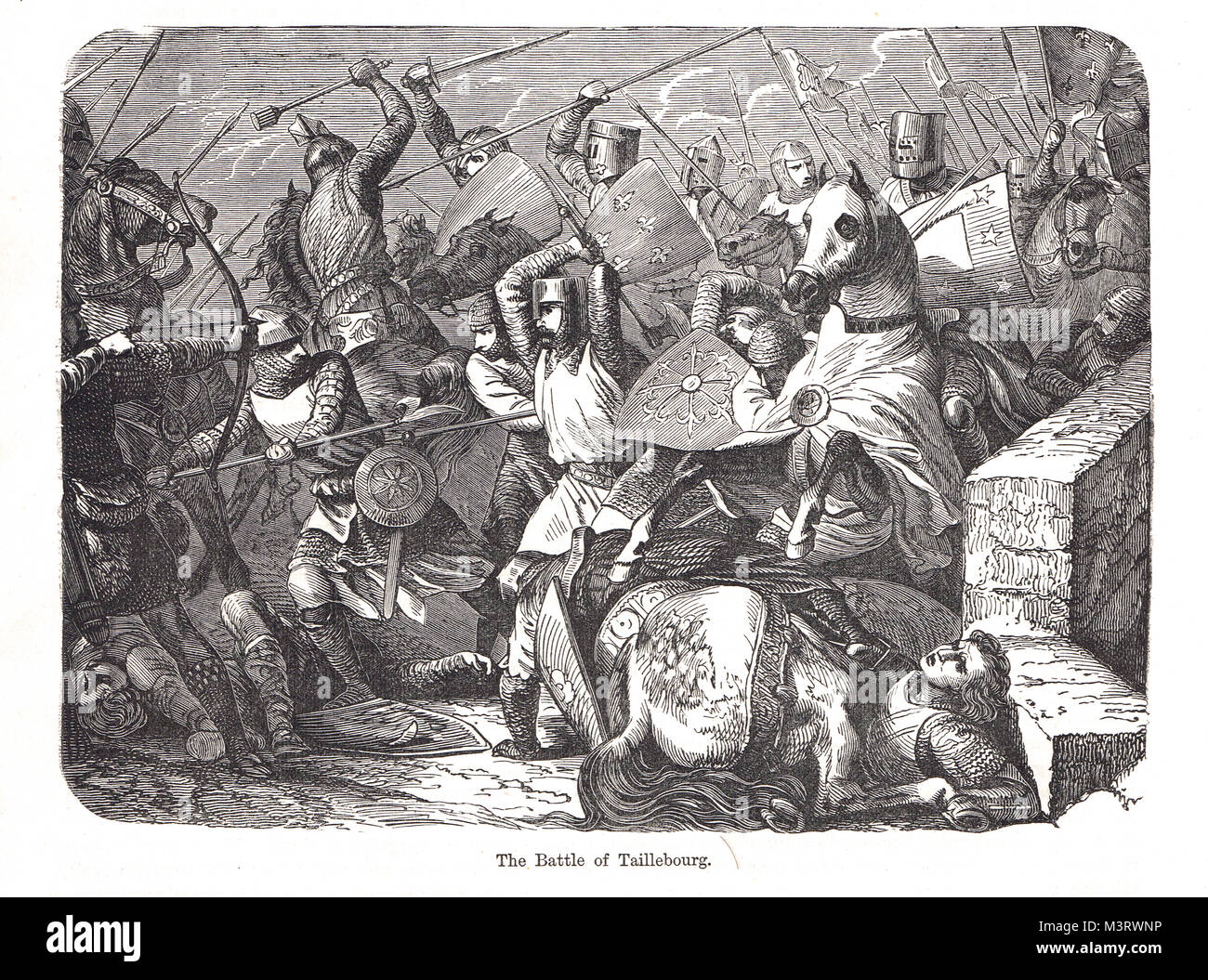 La battaglia di Taillebourg, 21 Luglio 1242 Foto Stock