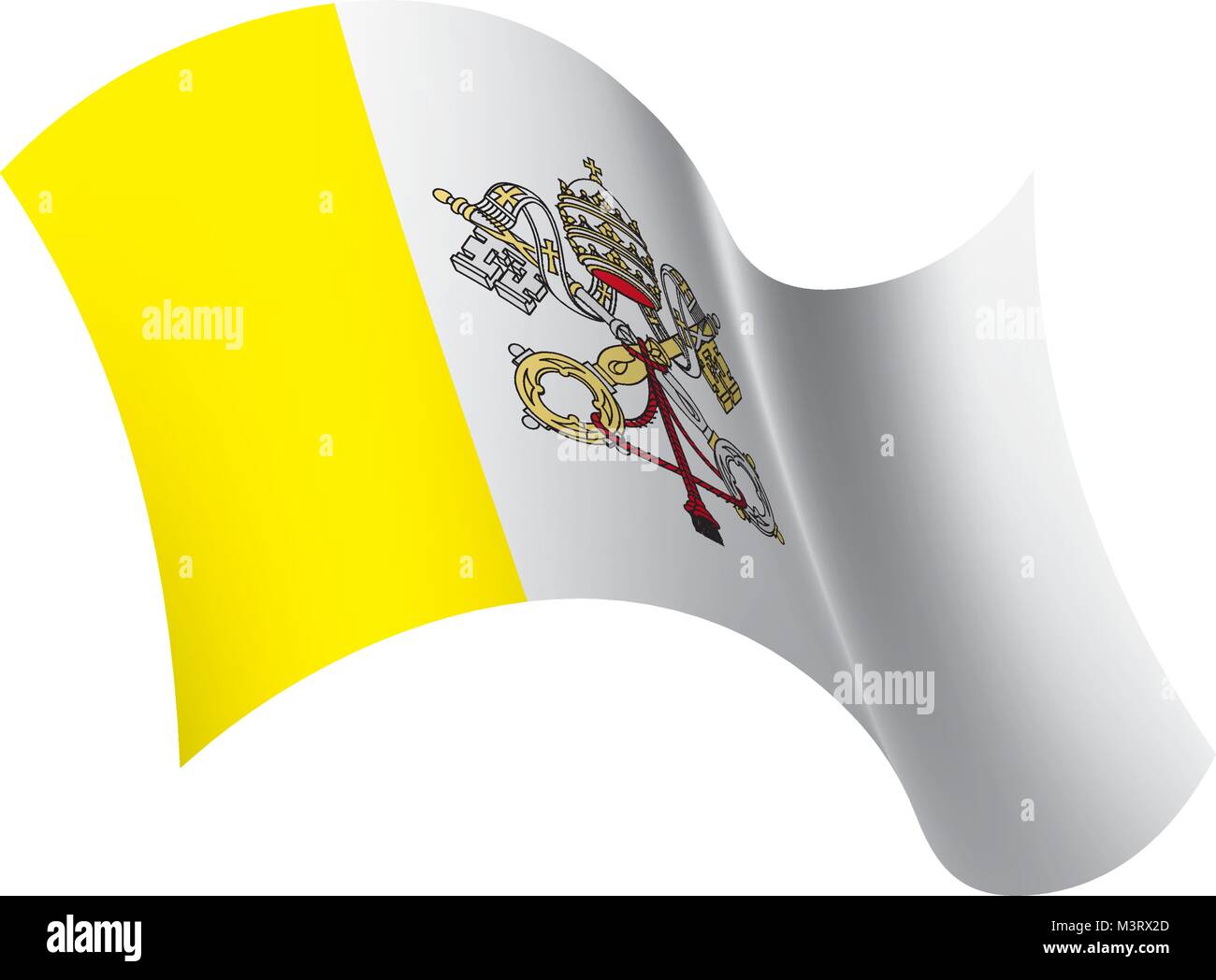 Vaticano bandiera, illustrazione vettoriale Illustrazione Vettoriale