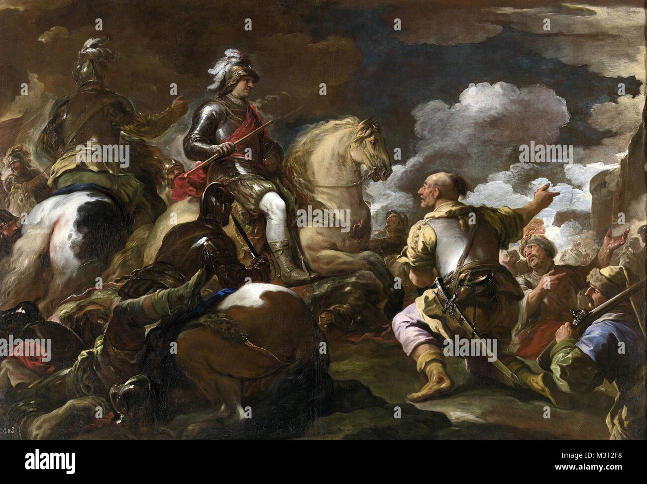Luca Giordano - prendendo una forte posizione Foto Stock