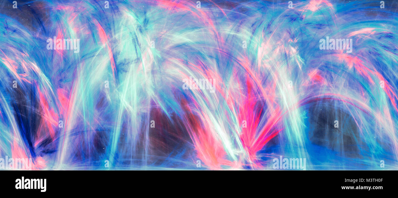 Colorato plasma incandescente curve, generato dal computer sfondo astratto, rendering 3D Foto Stock