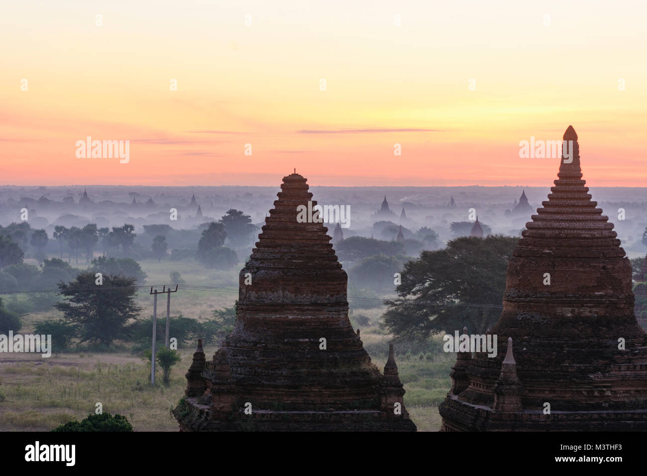 Bagan: stupa, templi, gli stupa, , Mandalay Regione, Myanmar (Birmania) Foto Stock