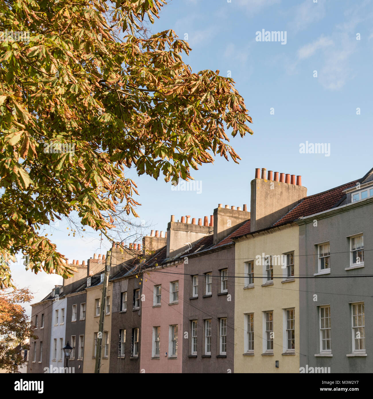Il bel dipinto di terrazze di Bristol, Regno Unito Foto Stock