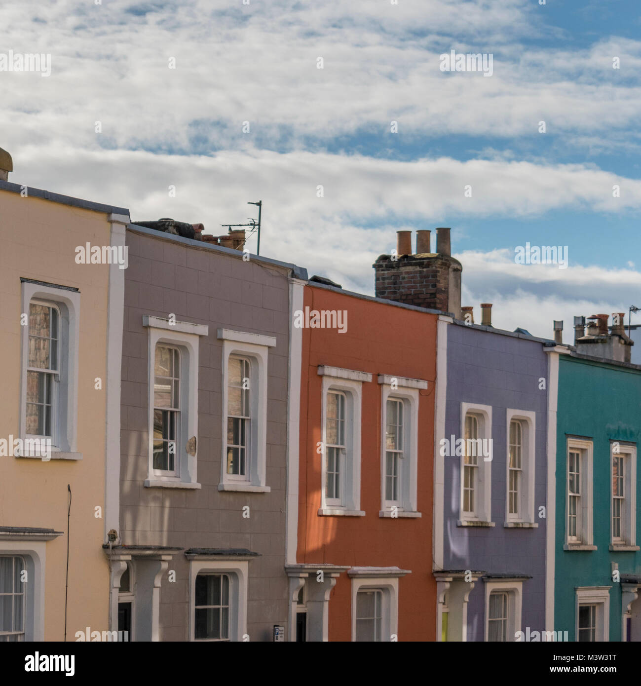 Il bel dipinto di terrazze di Bristol, Regno Unito Foto Stock