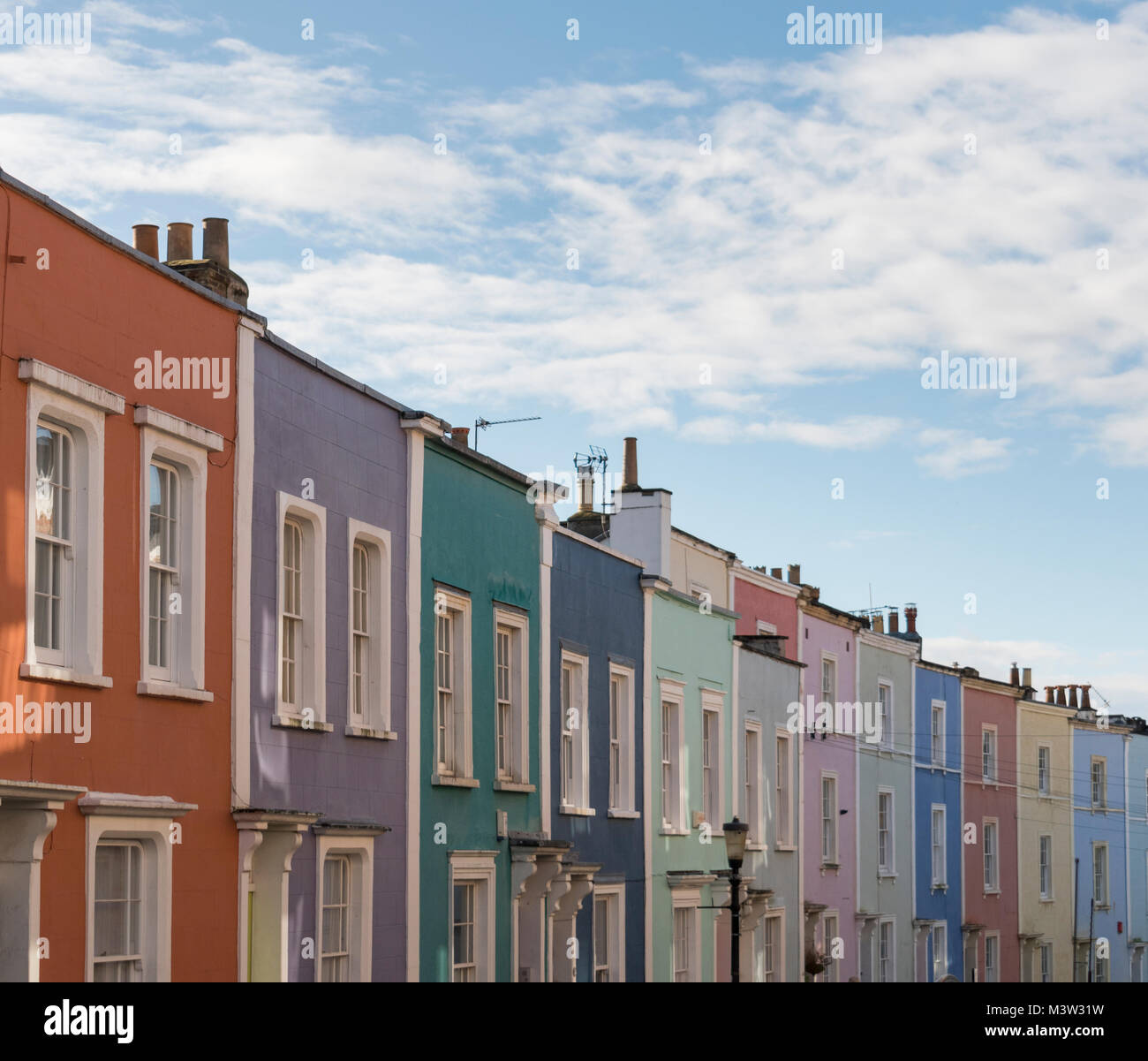 Il bel dipinto di terrazze di Bristol, Regno Unito Foto Stock