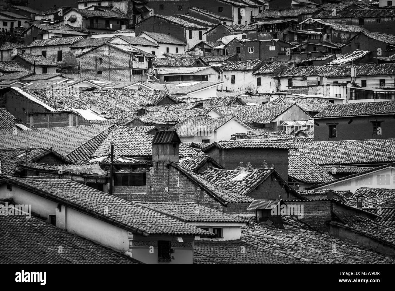 I tetti delle case di Cusco, Perù Foto Stock