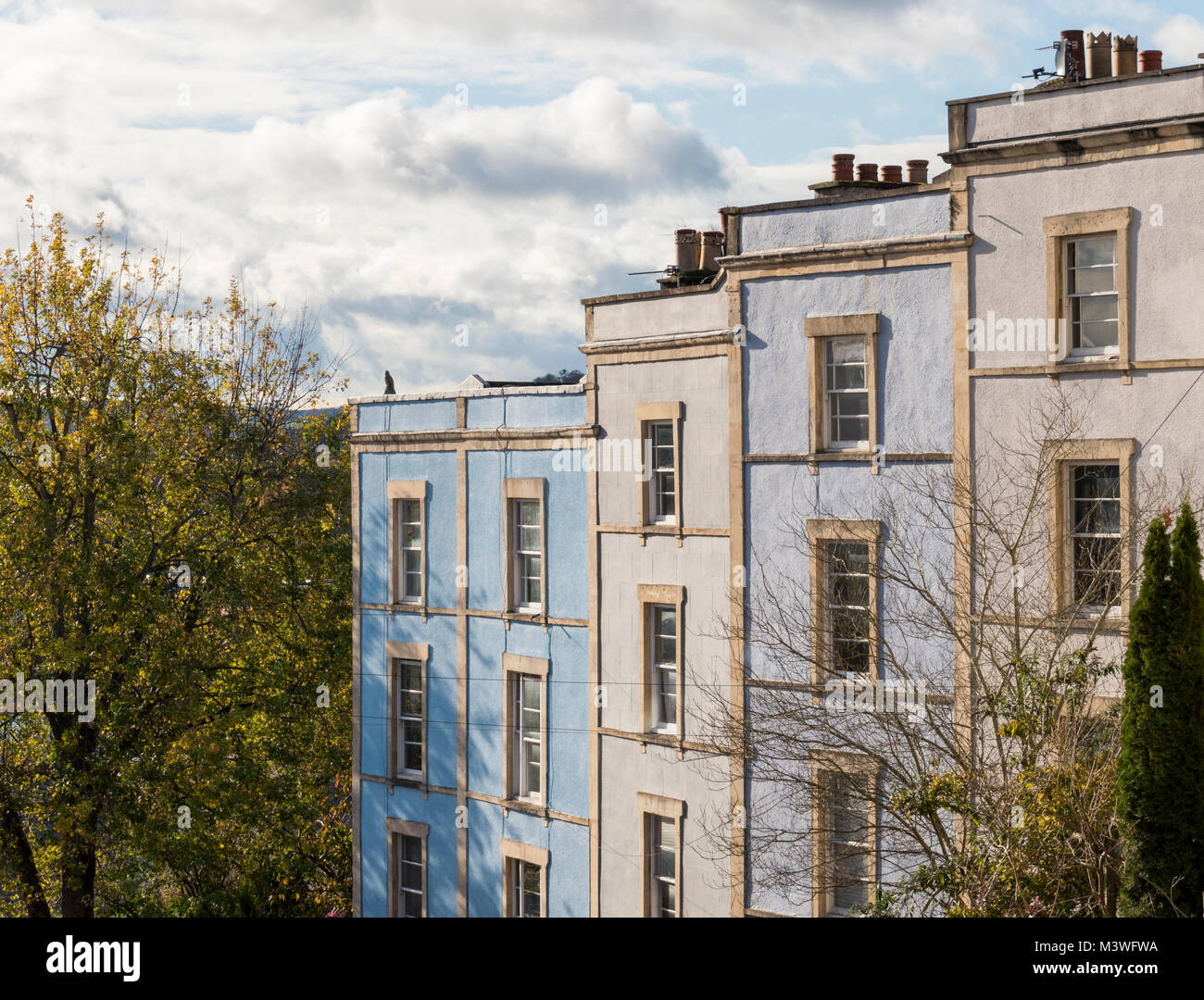 Il bel dipinto di terrazze di Bristol, Regno Unito Foto Stock