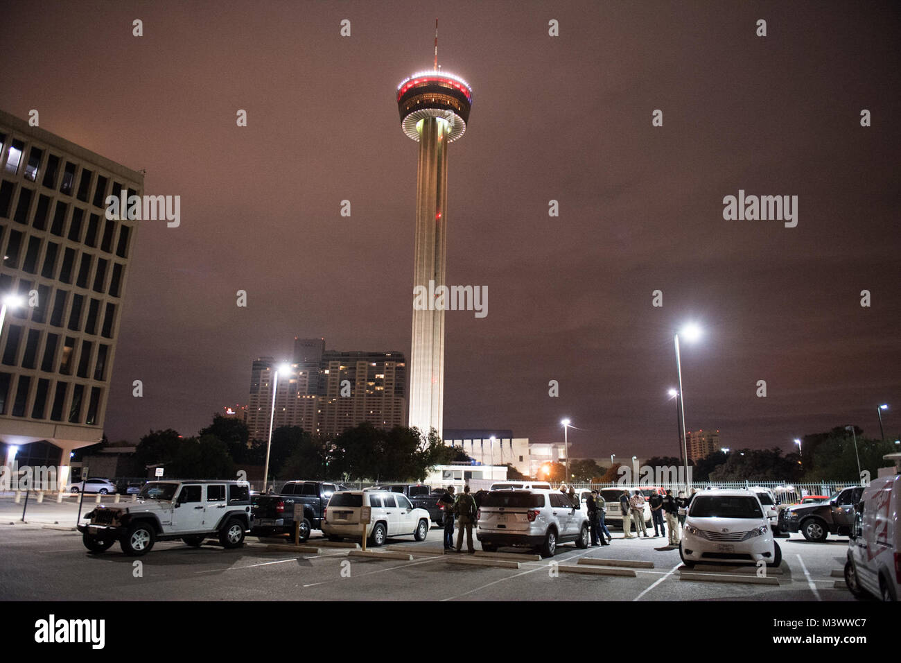 Funzionamento del fascio triplo San Antonio 2017-18 da U.S. Servizio di marshalling Foto Stock