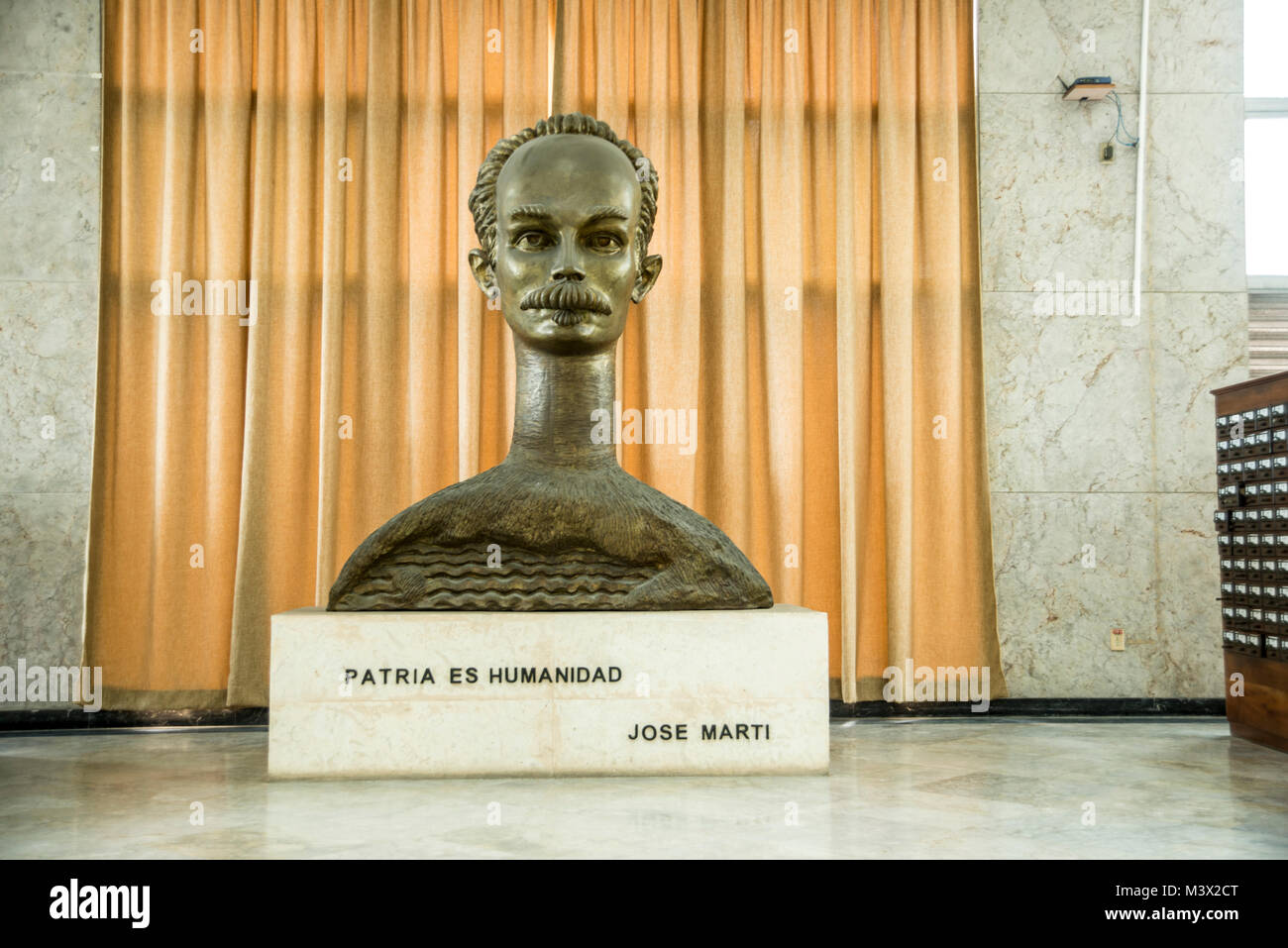 Busto di Jose Mart nella Biblioteca Nazionale di Cuba Foto Stock
