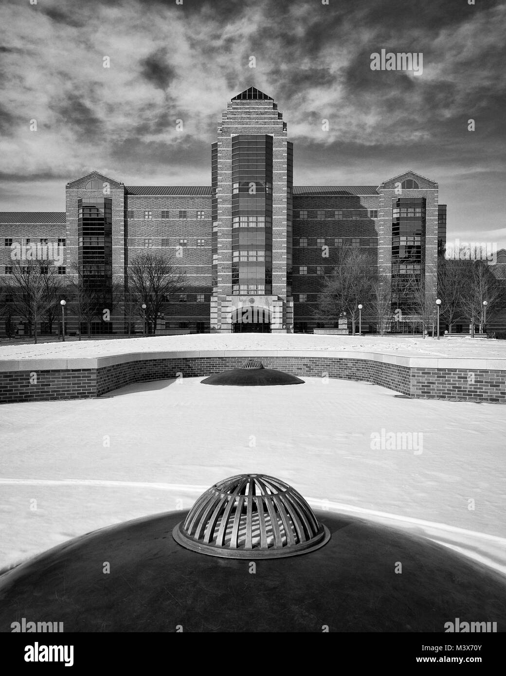 Beckman Institute for Advanced la scienza e la tecnologia in inverno presso l'Università dell'Illinois a Urbana-Champaign a Urbana Foto Stock