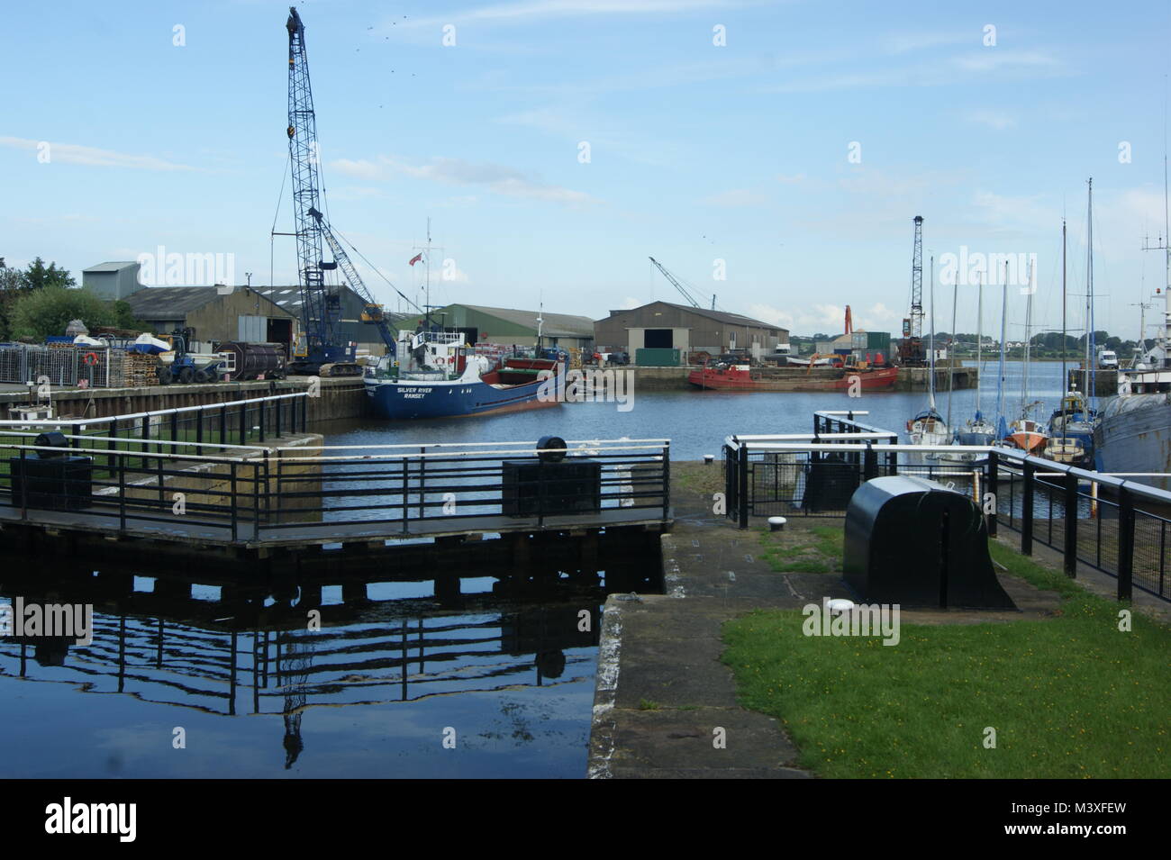 Il porto di Glasson Dock< Lancashire, Regno Unito Foto Stock