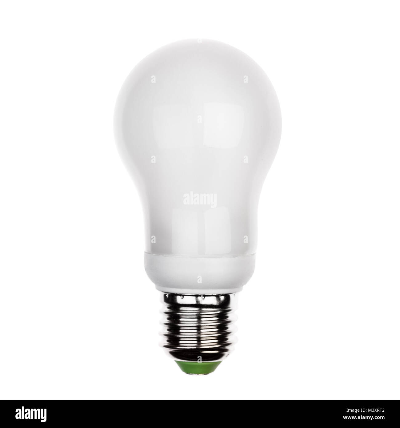 Isolare il risparmio energetico luce LED lampadina con e27 socket Foto Stock