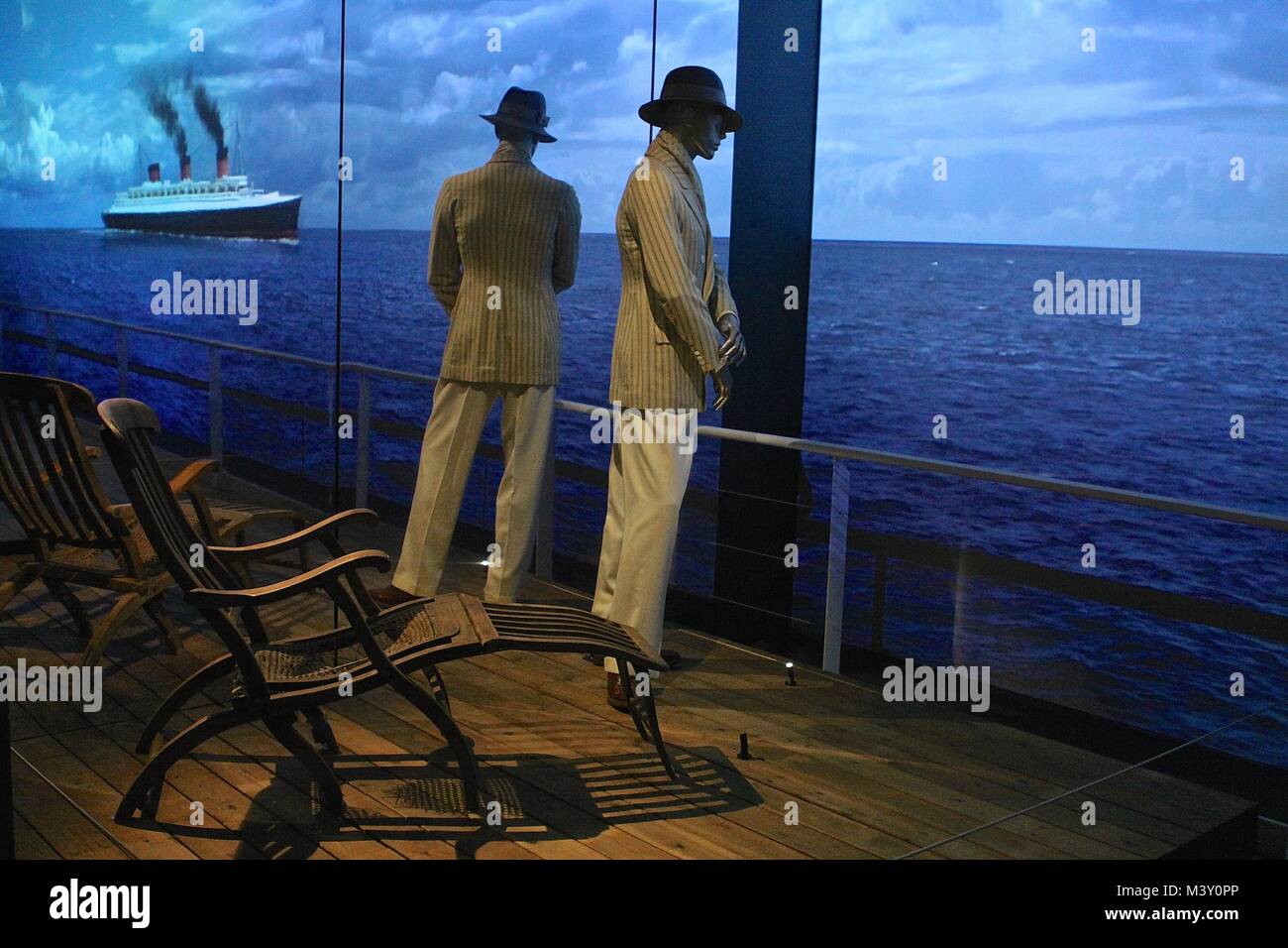 Ocean Liner presso il Victoria and Albert Museum feb 2018 Londra Inghilterra Foto Stock