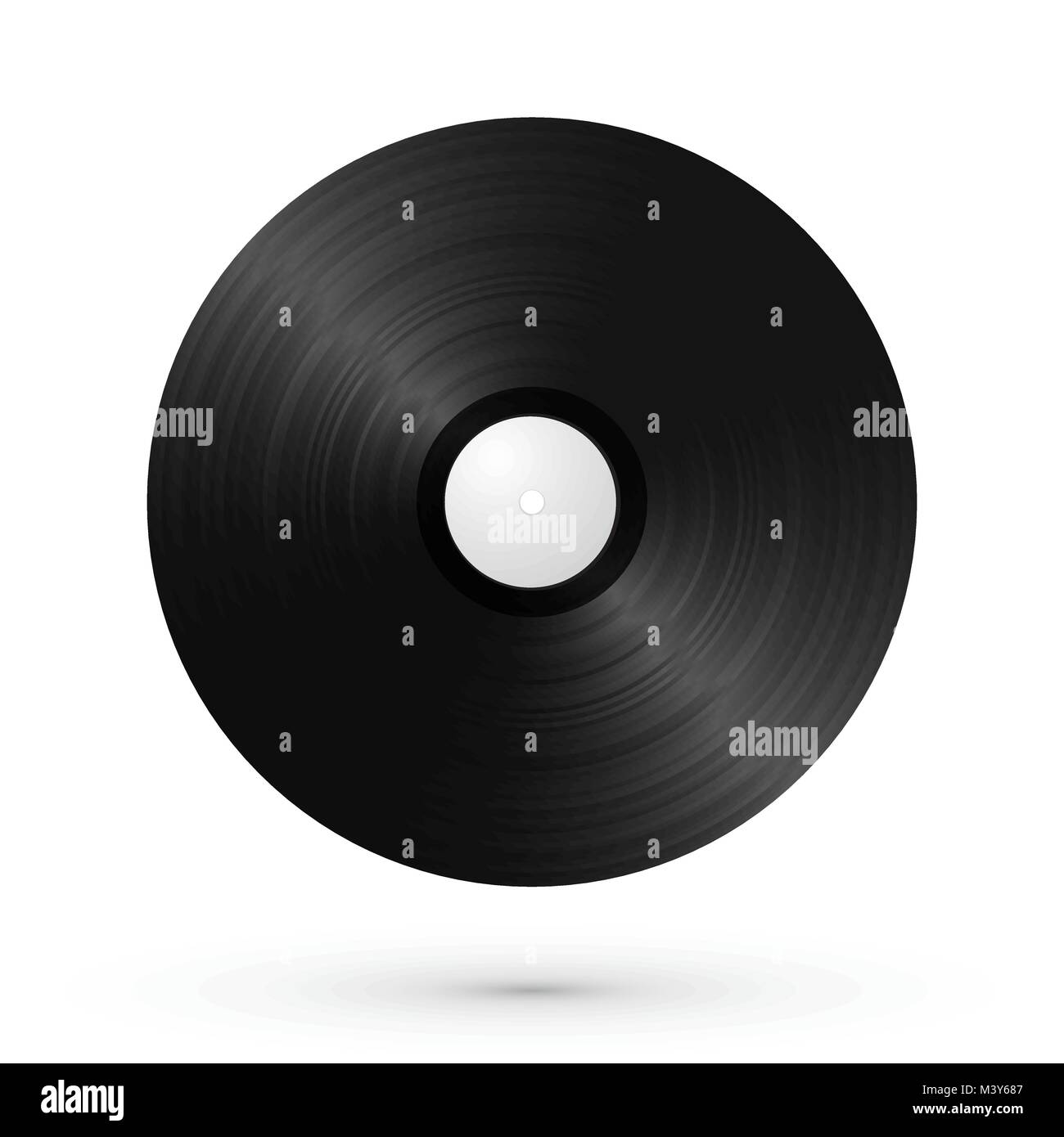 Grammofono vinile LP con ombra Illustrazione Vettoriale