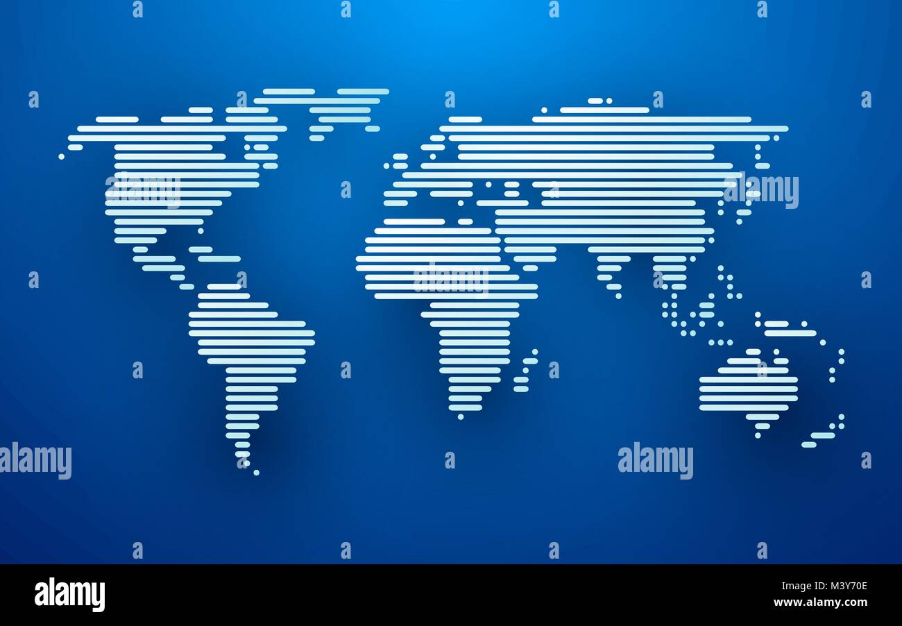 Pianura mappa del mondo creato da linee con ombra Illustrazione Vettoriale Pianura mappa del mondo creato da linee con ombra Illustrazione Vettoriale