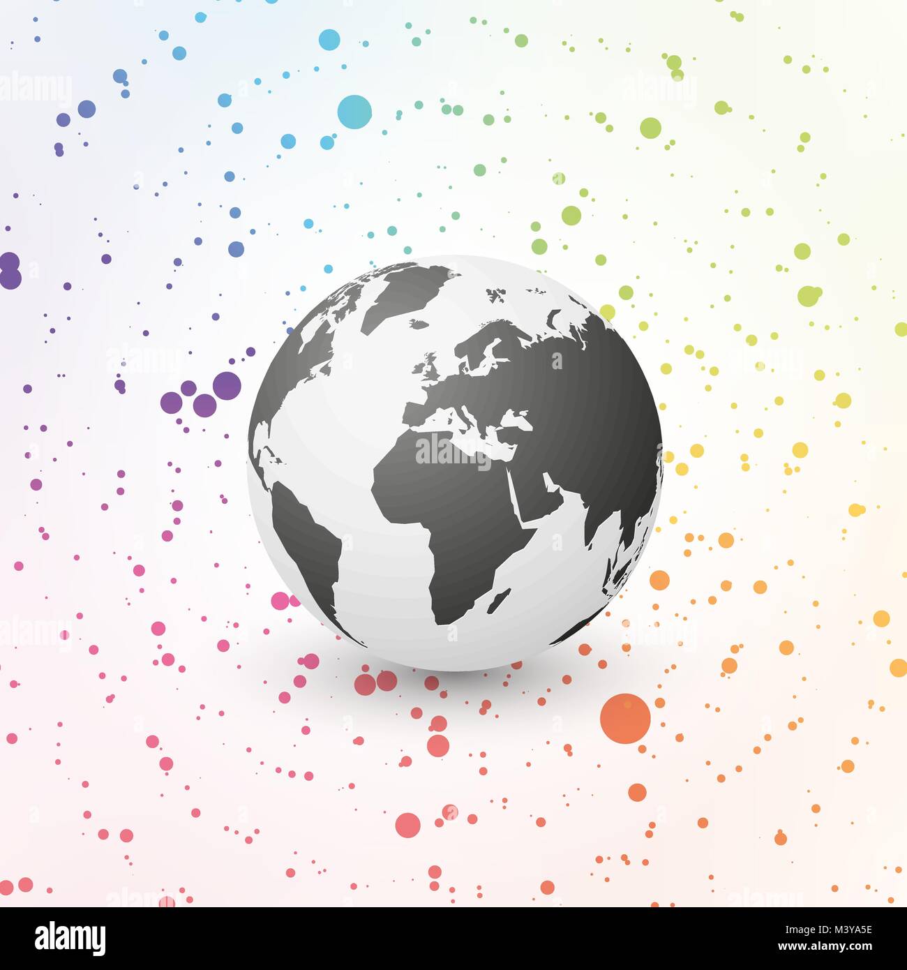 Nero Globo mondo sul cerchio colore sfondo Illustrazione Vettoriale Nero Globo mondo sul cerchio colore sfondo Illustrazione Vettoriale