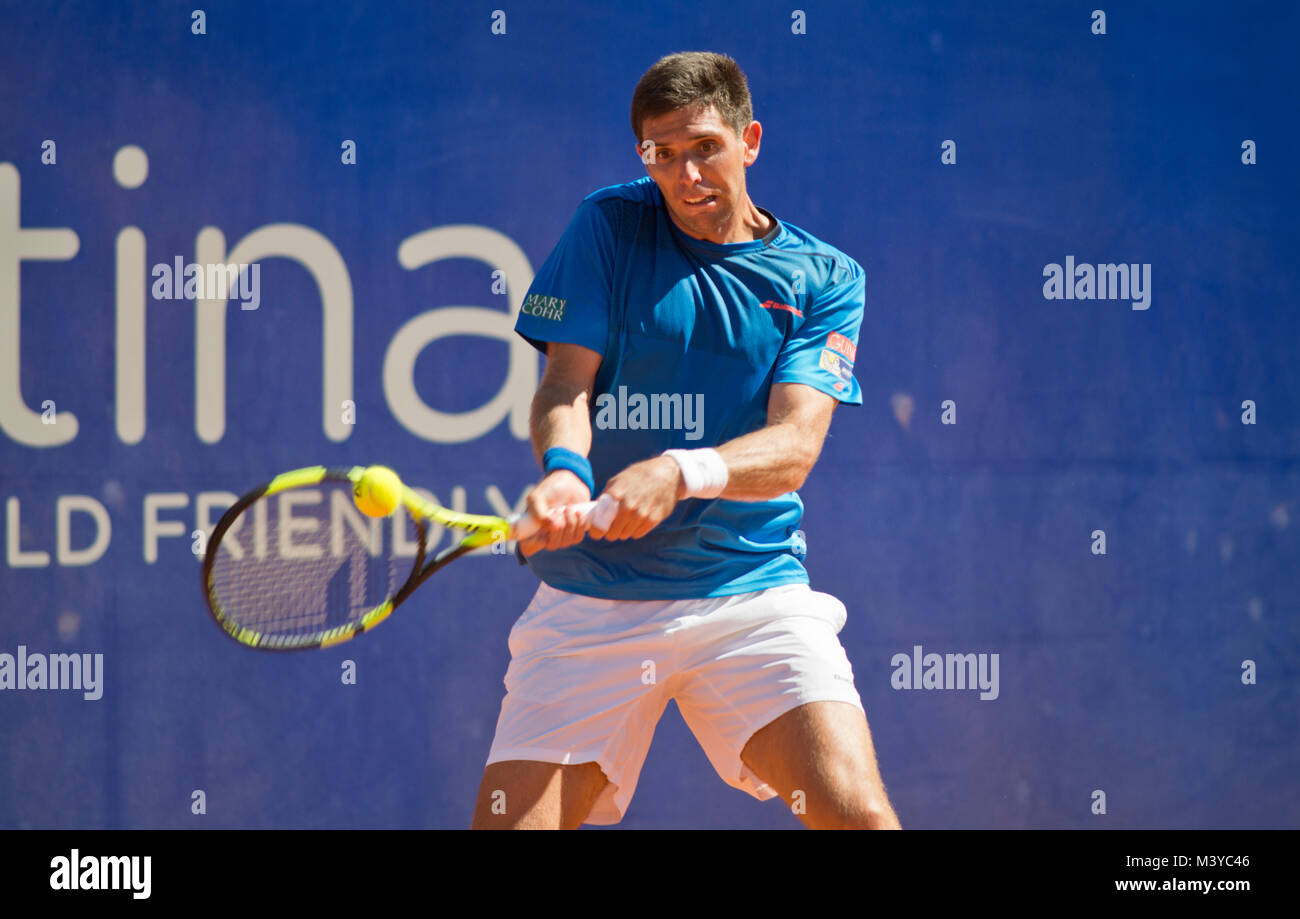 Buenos Aires, Argentina. 12 Feb, 2018. Federico Delbonis (Argentina) - Argentina Open 2018 Credit: Mariano Garcia/Alamy Live News Foto Stock