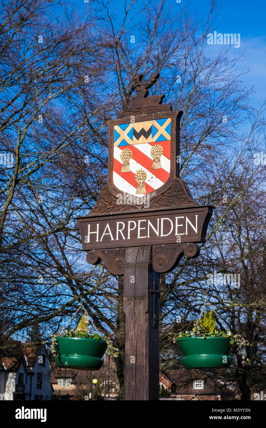 Harpenden è una piccola cittadina di " commuters " nel Hertfordshire, England, Regno Unito Foto Stock