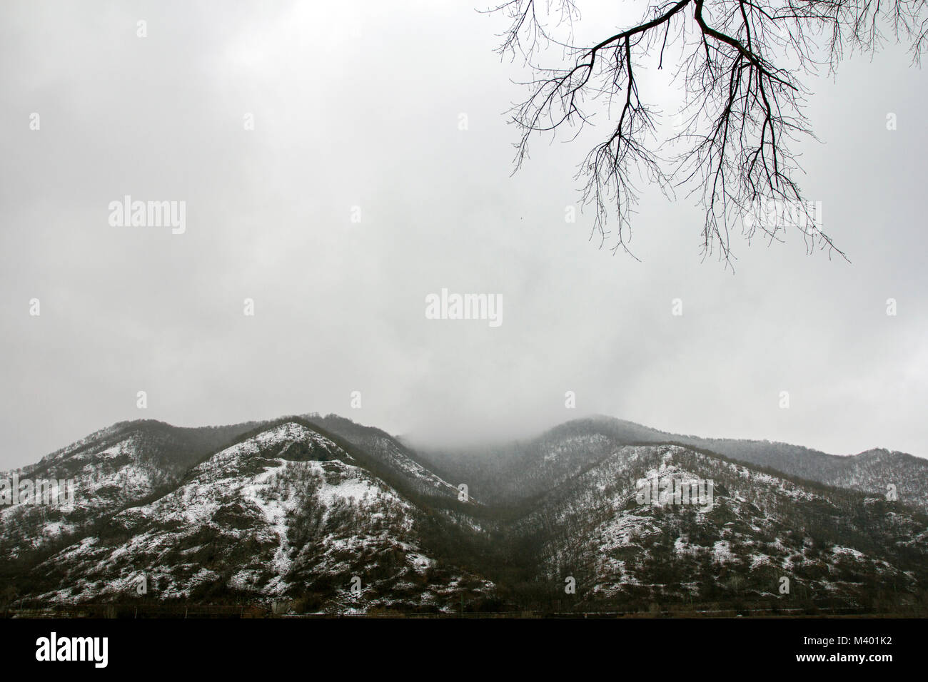 Le montagne Borzsony presso l'ansa del Danubio in Domos, Ungheria. Foto Stock