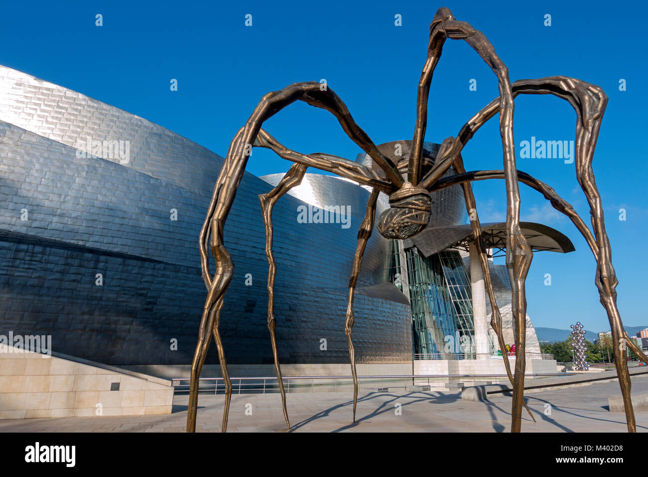 Il ragno gigante scilpture.artista:Louise Borgeois (1911-2010).Title:Maman (madre).Museo Guggenheim.Bilbao.Spagna Foto Stock