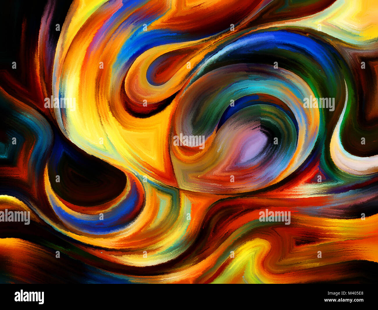 Forze Della Natura Serie Background Artistico Realizzato In Vernice Colorata E Forme Astratte Per Uso Con Progetti Di Arte Moderna Arte Astratta Expressioni Foto Stock Alamy