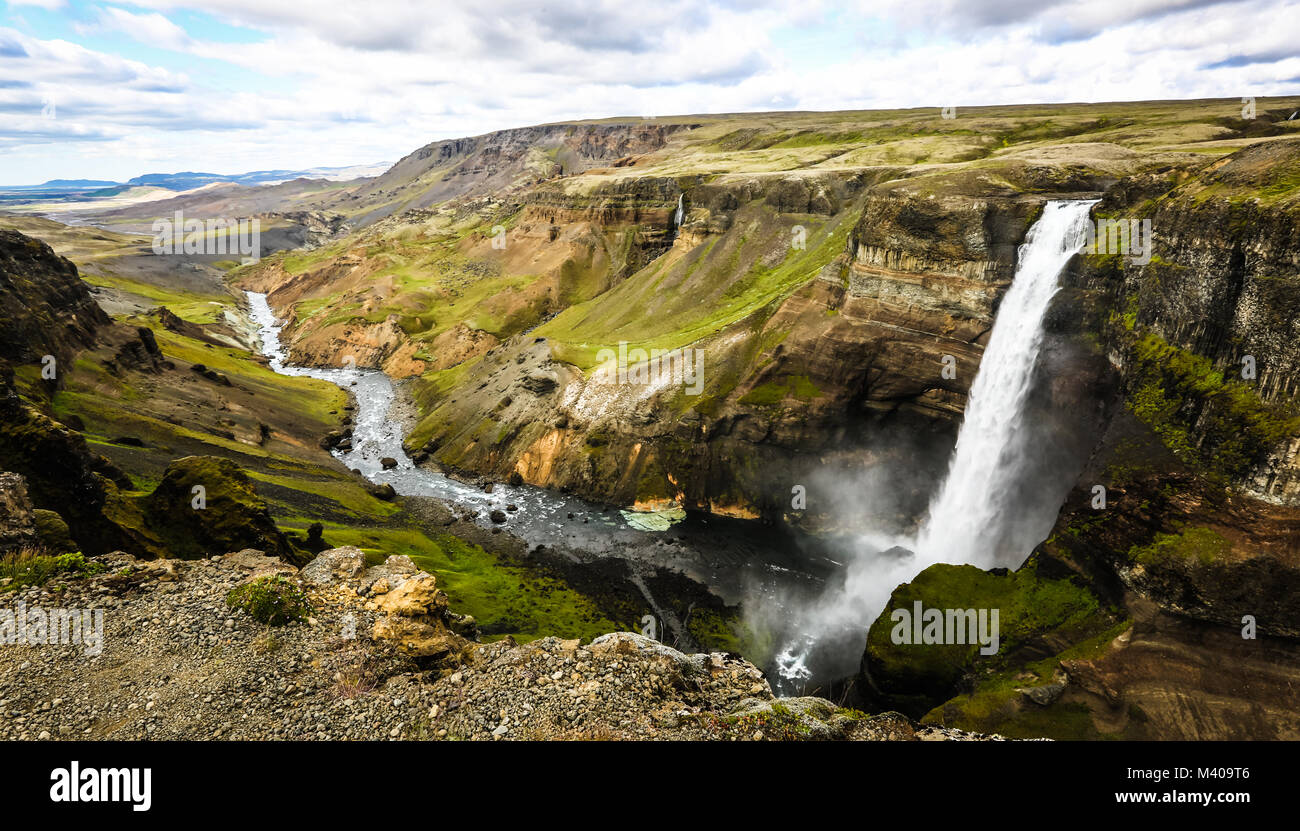 Cascata in Islanda Foto Stock