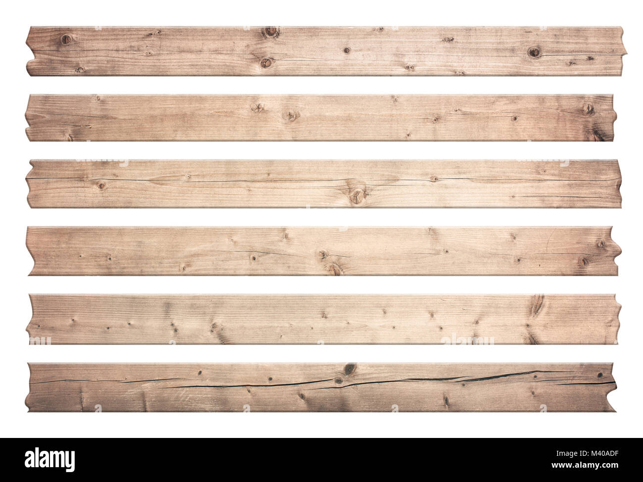 Vecchio brown doghe in legno per il testo sono isolati su sfondo bianco. Foto Stock Vecchio brown doghe in legno per il testo sono isolati su sfondo bianco. Foto Stock