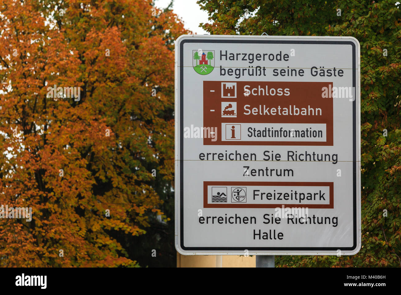 Touristisches Leitsystem Harz Foto Stock