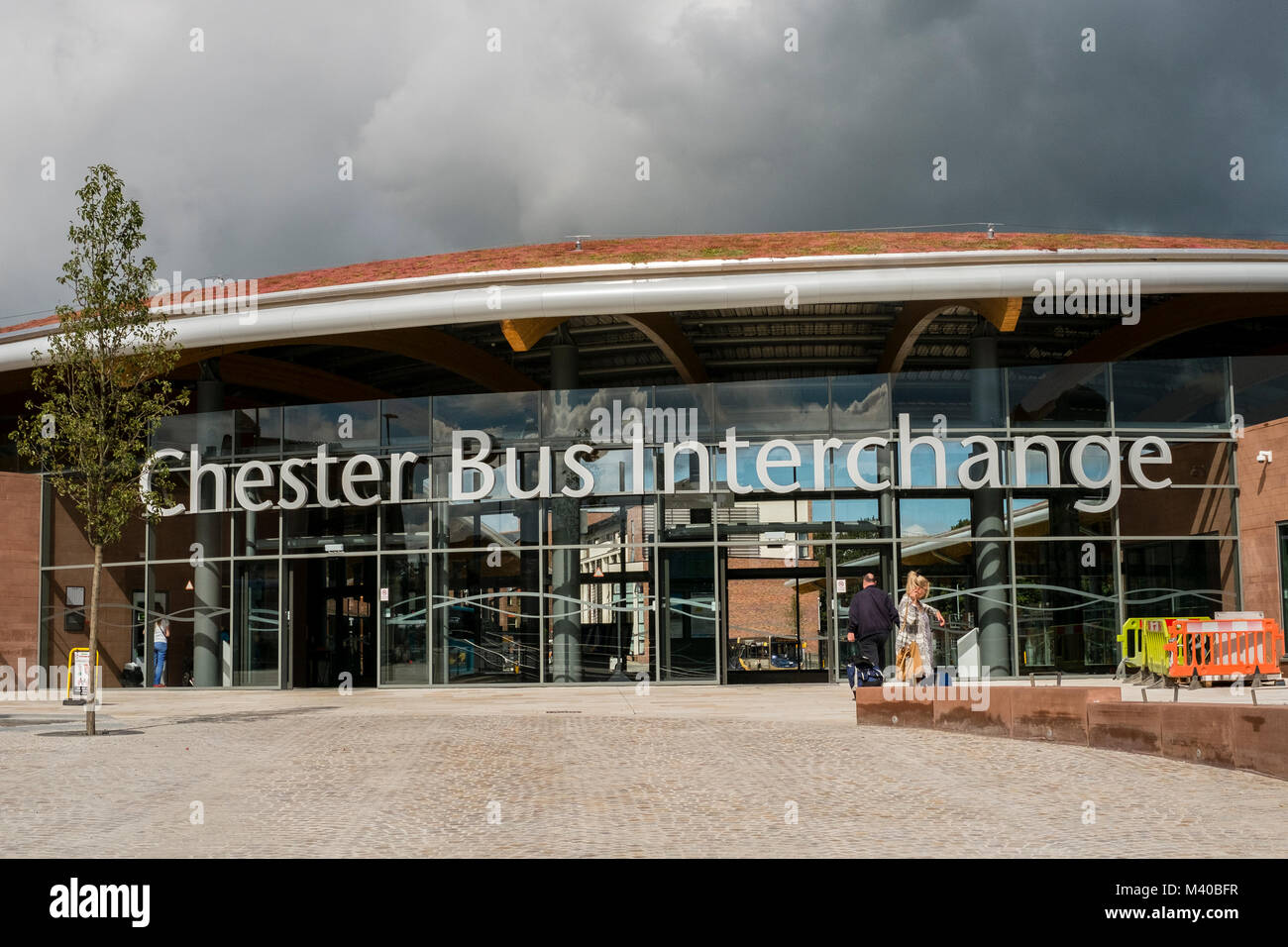 Il nuovo bus stazione di interscambio a Chester, Regno Unito che ha aperto nel 2017. Foto Stock