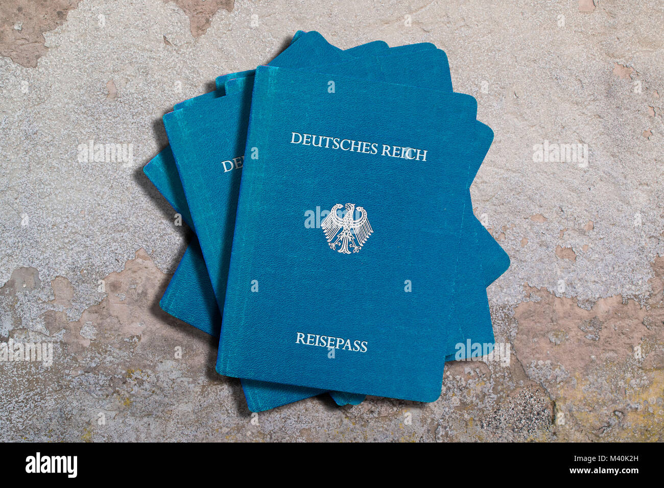 Reich passaporti di cittadinanza, simbolo foto, Reichsbürger-Pässe, Symbolfoto Foto Stock