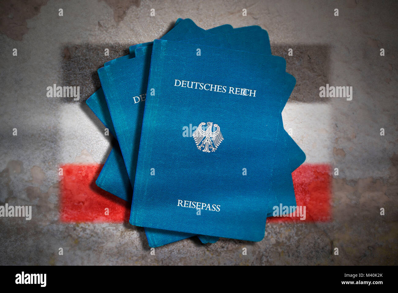 Reich passaporti di cittadinanza, simbolo foto, Reichsbürger-Pässe, Symbolfoto Foto Stock