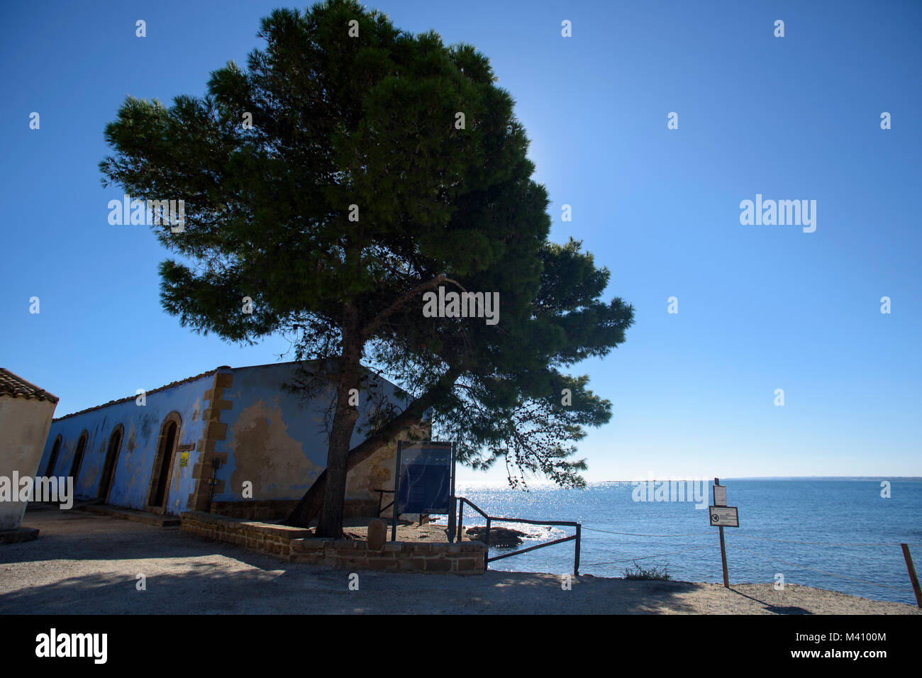 Rovine della pesca del tonno di Vendicari riserva naturale in Sicilia Foto Stock