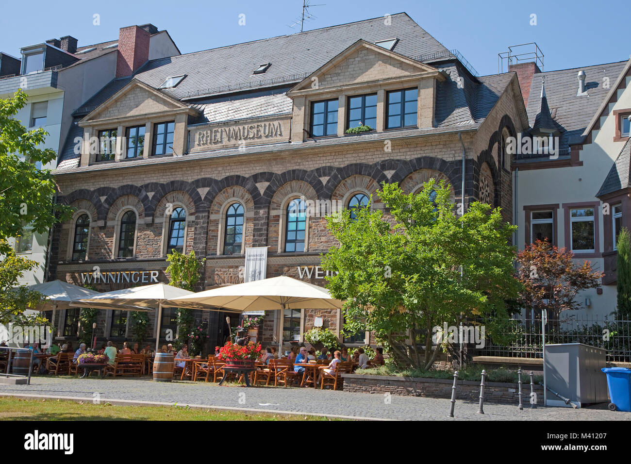 Winninger taverna, Konrad-Adenauer-Ufer, Coblenz, Renania-Palatinato, Germania, Europa Foto Stock