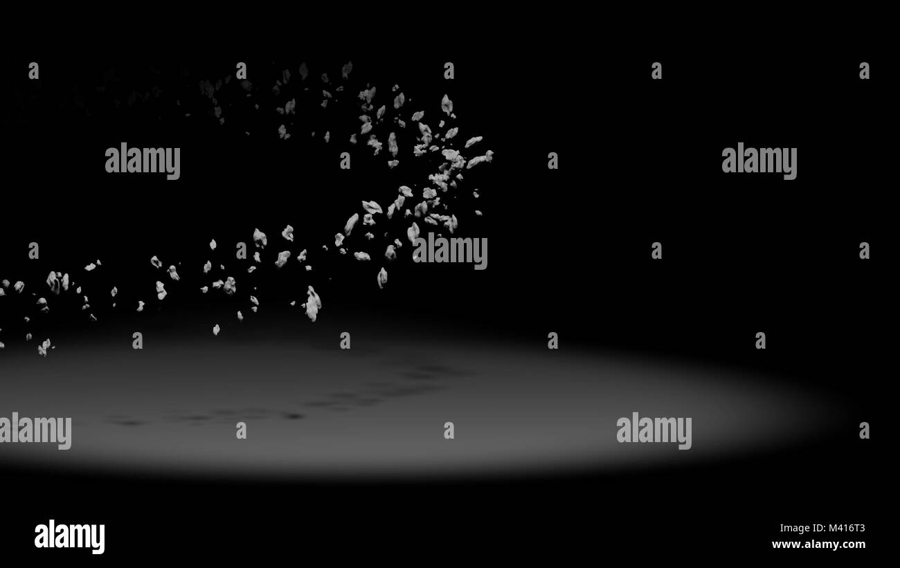 La fascia di asteroidi, disco circumstellare situato tra i Pianeti Marte e Giove, sistema solare impostato Foto Stock