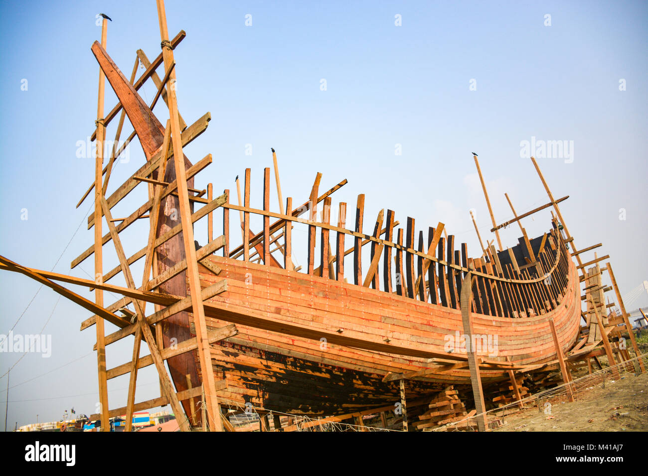 Rendendo la barca di legno Foto Stock